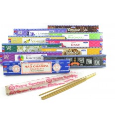 Incense bouquet "Top 10" Satya Sai Baba. Lot of 10x15g (120 sticks approx) 