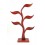 Jewelry tree 5-leaf solid wood red hue