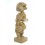 Le 3 scimmie in pila "segreto della felicità". Statuetta in legno massello, H30cm