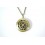 Aromatherapy necklace with pendant diffuser of fragrance, gold.