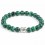 Bracelet Malachite natural + pearl Buddha. Free shipping.