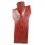 Bust inclined, display necklaces in solid wood red H30cm