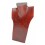 Buste incliné, présentoir à colliers en bois massif rouge H30cm