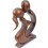 Statuetta abstract coppia amore sensuale di legno. Regalo originale.