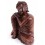 Statuette Buddha thinker in wood. Deco import Asia.