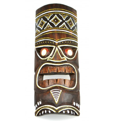 Achat masque tiki en bois pas cher. Décoration Polynésie Maori Tahiti.