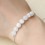 Bijou bracelet porte-bonheur fertilité bébé, pierre de lune naturelle.