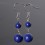 Pair of earrings 2 balls of Lapis Lazuli