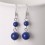 Pair of earrings 2 balls of Lapis Lazuli