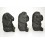 Le 3 scimmie sagge XL. Statue in legno massello nero H20cm