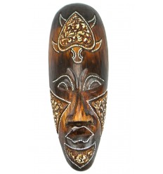 Maschera di legno 30cm - modello tartaruga - arredamento etnico chic in stile africano.