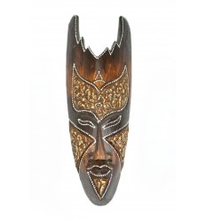 Masque en bois 30cm - décoration ethnique chic style africain.