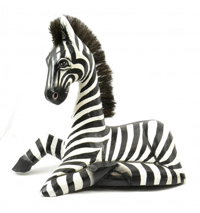Statua di legno della Zebra deco room mestiere safari africano savana.