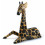 Decoration giraffe statue wood decor child room safari savannah.
