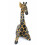 Decorazione giraffa statua in legno arredamento camera bambini safari in savana.