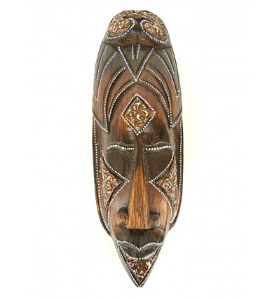 Mask african style wooden 30cm - exotic decoration