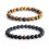 Bracelets de distance - Porte-bonheur - Agate noire et Oeil de tigre - Livraison offerte !!!
