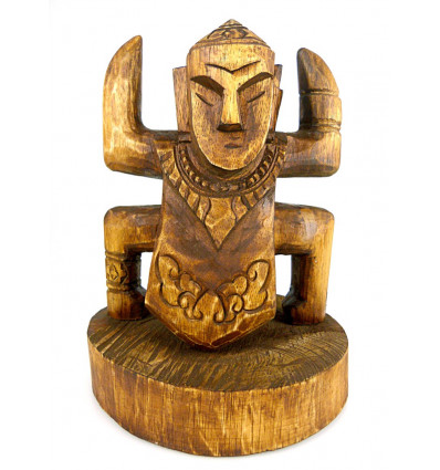 Totem statue koh lanta en bois, trophée agence événementiel original.
