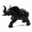 Grande statue éléphant moderne design, noir brillant, achat pas cher.