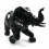 Large modern elephant statue design, glossy black, cheap purchase.