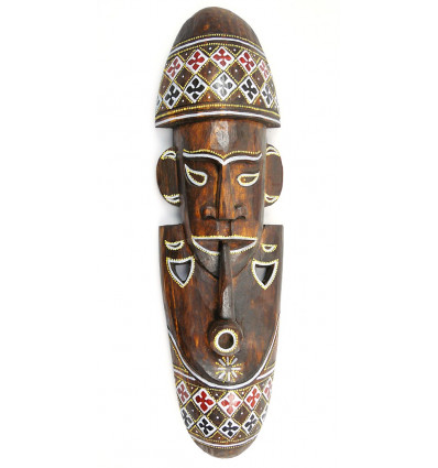 Masque africain pas cher. Grand masque en bois artisanal fait main.