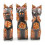 Les 3 chats de la sagesse. Statuette chat originale collectionneur.