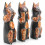 The 3 cats of the wisdom. Statuette cat original collector.