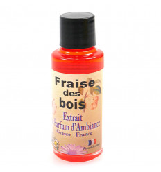 Extrait de parfum pour diffuseur, senteur fraise, fabriqué en France.