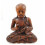 Statue monk buddhist shaolin wooden sculpture craft Asia.