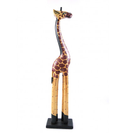Statue giraffe wood, deco atmosphere of the african savannah purchase not expensive.