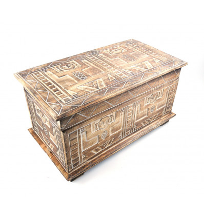 Storage box wooden ethnic style african, purchase.