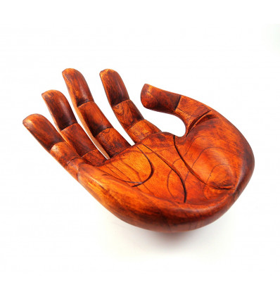 Big empty-pocket form Hands in wood hue black ebony