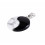 Necklace pendant Yin Yang in howlite and onyx. Jewelry Zen not expensive.