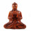 Sculpture Bouddha Shakyamuni assis en bois. Statue Bouddha Bali.