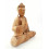 Statua di Buddha seduto in legno massello intagliato a mano h20cm - Mûdra di Istruzione e di discussione