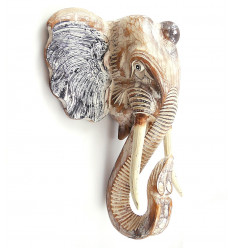 The head of an elephant in the woods, great hunting trophy wall, purchase.