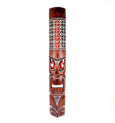 Large tiki mask 100cm in cheap wood. Deco exotic original Tiki.