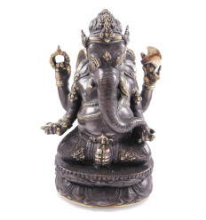 Statuetta di Ganesh en bronzo H12cm. Artigianato asiatico.