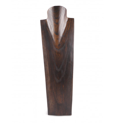 Display speciale lunghe collane H50cm busto in legno finitura "cioccolato"