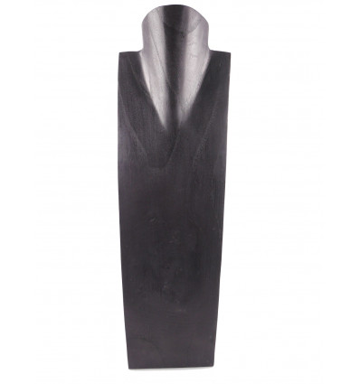 Display speciale lunghe collane H50cm busto in legno massello nero