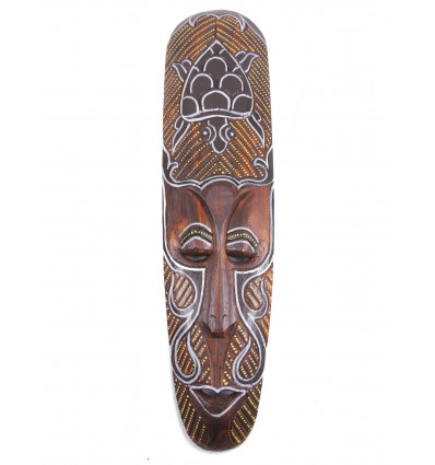 Maschera africana in legno modello Tartaruga. Deco africano.