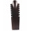 Bust display necklaces, serrated solid wood the color of chocolate H50cm