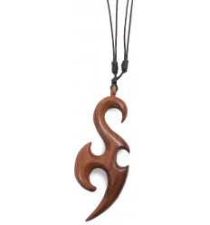 Ornamento di legno collana + orecchini Tartaruga.