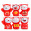 Lucky cats - Lot of 6 red Maneki Neko - Fortune and protection