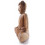Sculpture of Buddha in wood, asian decor craft, statue. 