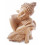 Sitting Buddha Statue h30cm - solid Wood plain carved by hand.