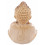 Sitting buddha - carved solid woods hand-h20cm - Mûdra Atmanjali , hands clasped to the sky