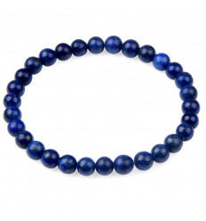 Bracelet Lithotherapie beads 6mm Lapis Lazuli natural Good humor and friendship.