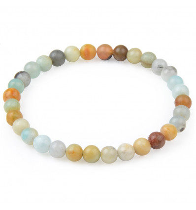 Bracelet Lithotherapie beads 6mm Amazonite natural - Soothing, spontaneity, anti-stress