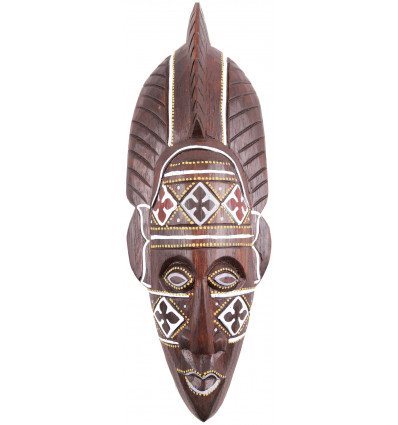 African wooden mask. Batik and ethnic artisanal decoration. Small price.